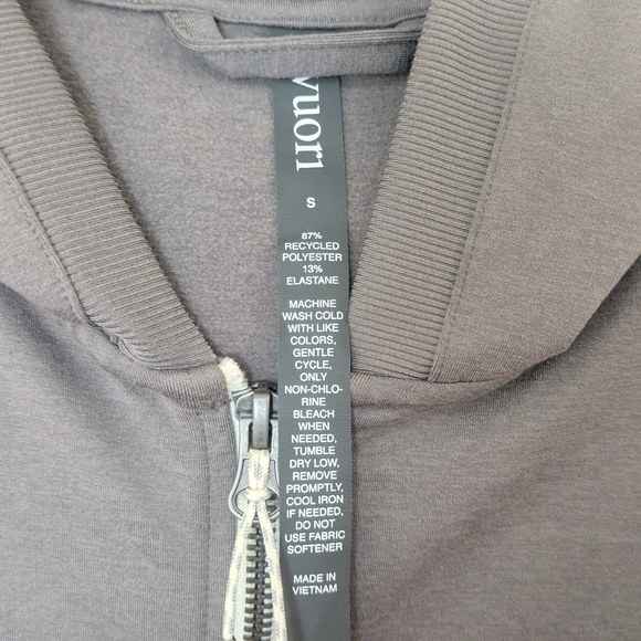 Vuori Men's Zip Up Hoodie - Dove Grey - Picture 3 of 3
